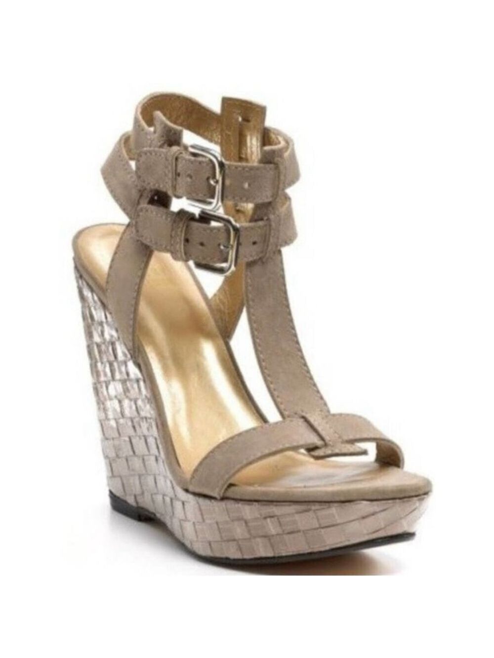 Stuart Weitzman The Teaque "Stunning" Wedge Sandal Size 6.5